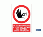 Entrada prohibida a personas ajenas a la empresa sin autorización
