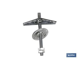 Palomilla con muelle Espiga | Métricas Ø 4, 5, 6 y 8 mm | Para hormigón hueco, escayola y cartón yeso