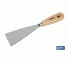 Espátula con mango en madera | Varias medidas | Hoja fabricada en acero inoxidable | Herramienta muy práctica