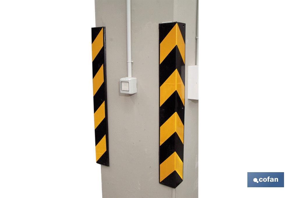 ESQUINERO RECTO 800X100X10MM AMAR/NEGRO