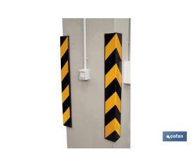 ESQUINERO RECTO 800X100X10MM AMAR/NEGRO