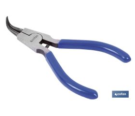 Alicates para arandelas con circlip exterior curvo | Fabricados en acero de alta calidad | Medidas de los alicates: 225 mm