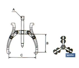 EXTRACTOR 3 GARRAS ARTICULADAS 12 50-317