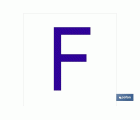 F Letra en glasspack