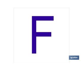 F Letra en glasspack