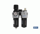 Filtro regulador presión + Lubricador rosca 3/8