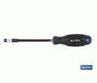 Destornillador flexible para puntas de 1/4 | Modelo Comfort plus | Con acople rápido de puntas de 1/4