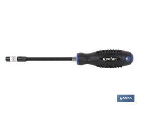 Destornillador flexible para puntas de 1/4 | Modelo Comfort plus | Con acople rápido de puntas de 1/4