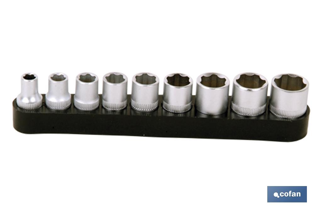 SET DESTORNILLADOR FLEX. + 9 VASOS 1/4 (5-13MM.)