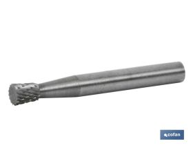 Fresas Rotativas Metal Duro Dentado Cruzado Cónica Invertida sin Dentado Frontal