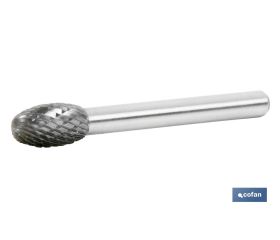 Fresas Rotativas Metal Duro Dentado Cruzado Punta Forma Gota Oval