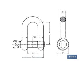 GRILLETE RECTO M-14 ZINCADO venta unitaria