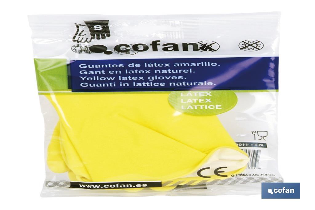 GUANTE AMARILLO LATEX  FLOCADO T 6