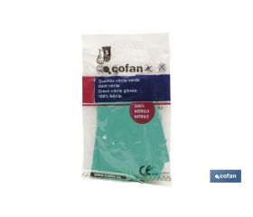 GUANTE VERDE NITRILO T 10,5 VENTA UNITARIA