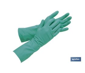 Guantes de nitrilo verde | Flocado de algodón interior | Elásticos y resistentes | Cómodos y seguros