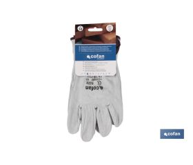 GUANTE PIEL DE SERRAJE GRIS TALLA 10