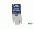 GUANTES PIEL VACUNO GRIS T-10