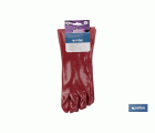 GUANTE PVC ESTANCO ROJO DE 35 Cms.