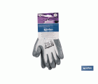 GUANTE 100% POLIEST.IMPREG. NITRILO GRIS T-10