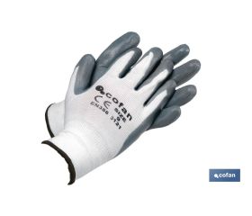 Guantes 100 % de poliéster | Impregnados para mayor seguridad | Flexibles | Protección y confort | Sin costuras