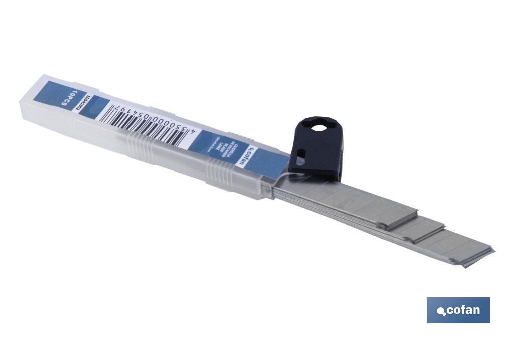 RECAMBIO 10 UDS. CUTTER METÁLICO (9 MM)