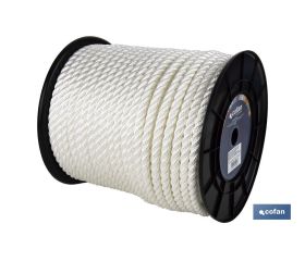 CARRETE CABO DE AMARRE 8 MM 200 M BLANCO