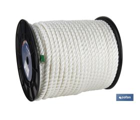 CARRETE CABO DE AMARRE 8 MM 200 M BLANCO