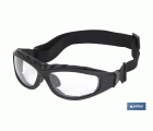 Gafas de seguridad acolchadas | Protección 4 en 1 | Lentes con recubrimiento duro