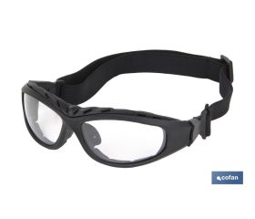 Gafas de seguridad acolchadas | Protección 4 en 1 | Lentes con recubrimiento duro