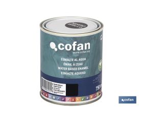 ESMALTE AL AGUA (750 ML) NEGRO BRILLO