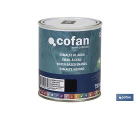 ESMALTE AL AGUA (750 ML) NEGRO SATINADO