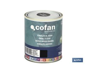 ESMALTE AL AGUA (750 ML) NEGRO MATE