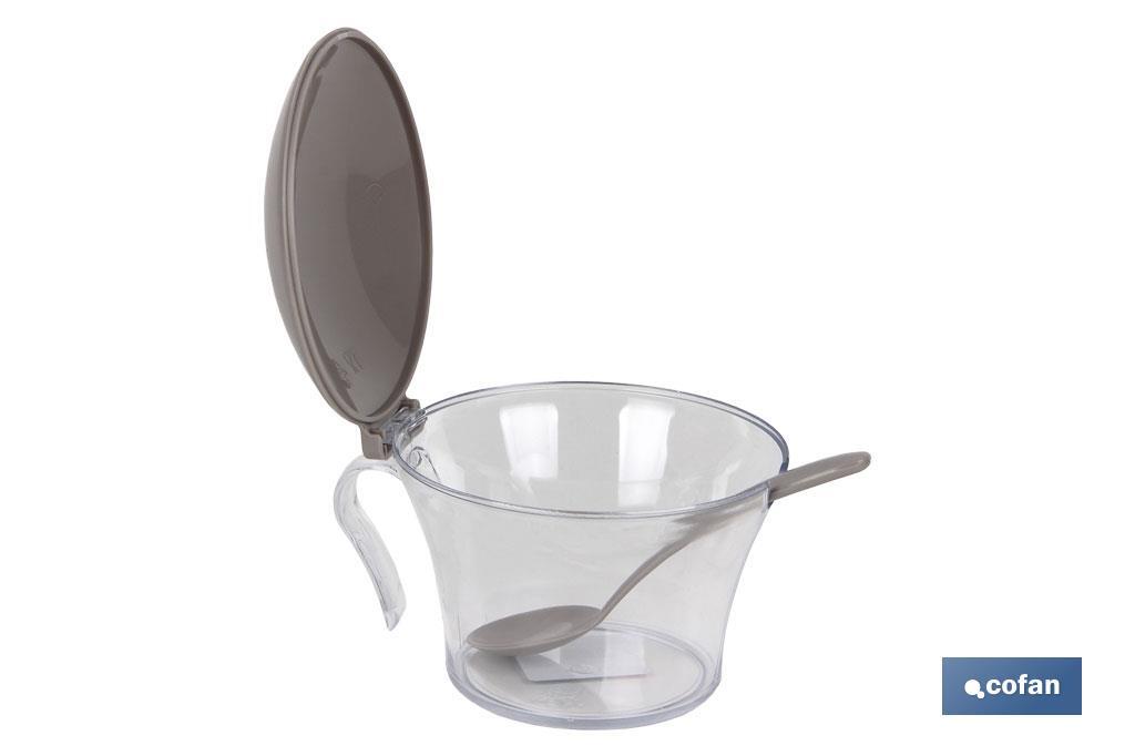 AZUCARERO 120ml MODELO ALBAHACA COLOR PIEDRA 15X11.5X9 cm