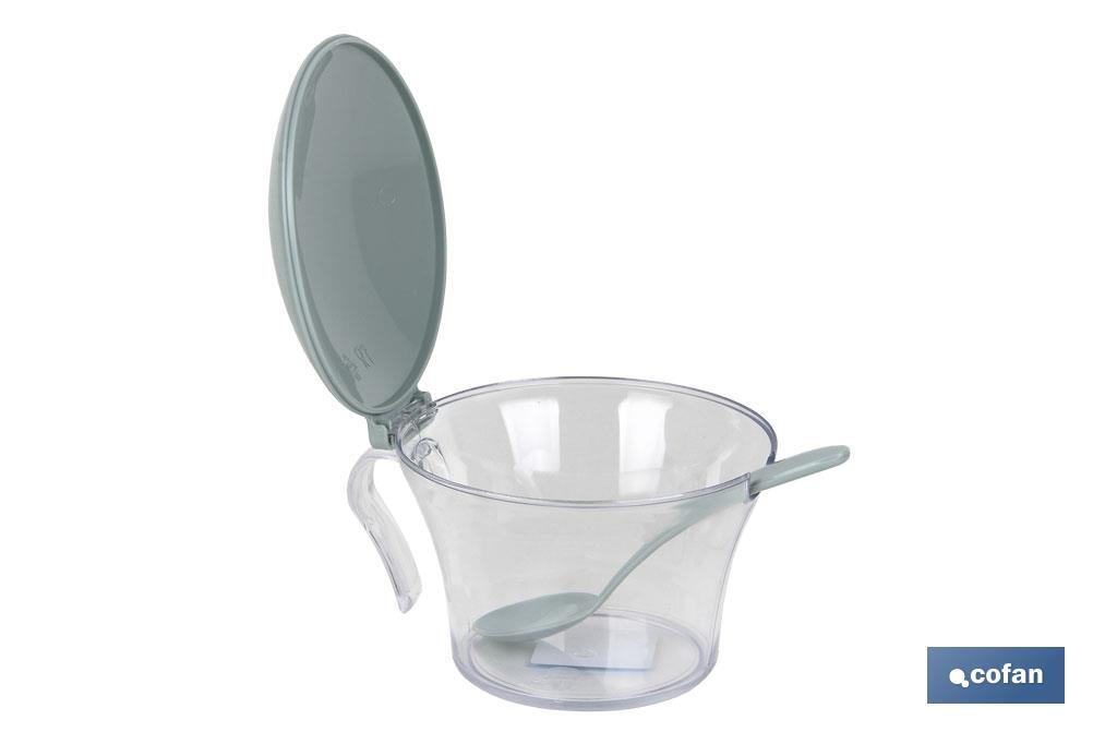 AZUCARERO 120ml MODELO ALBAHACA COLOR VERDE AGUA 15X11.5X9cm