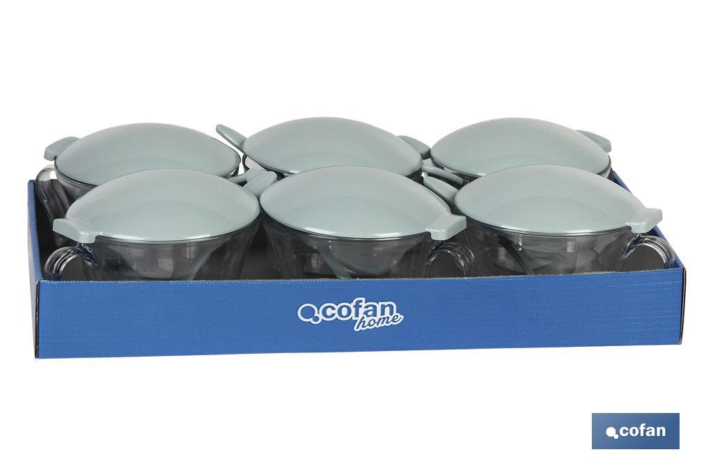 AZUCARERO 120ml MODELO ALBAHACA COLOR VERDE AGUA 15X11.5X9cm