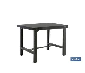 Mesa de trabajo de acero | Adecuada para taller o garaje | Color antracita | Medidas: 120 x 73 cm
