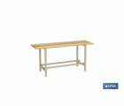 Banco de vestuario | Estructura de acero | Asiento de madera| Medidas: 47,5 x 100 x 32 cm