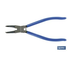 Alicates para arandelas con circlip interior curvo | Fabricados en acero de alta calidad | Medidas de los alicates: 225 mm