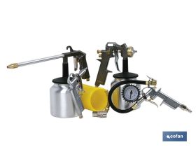 KIT aire comprimido de 5 Piezas | Kit de accesorios para compresor de aire, 5 unidades