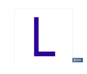 L Letra en glasspack