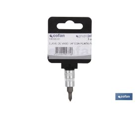 LLAVE DE VASO 1/4 CON PUNTA PH-2