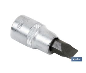 Llave de vaso de 1/4 | Fabricada en acero al cromo vanadio de alta calidad | Con punta Plana SL 7