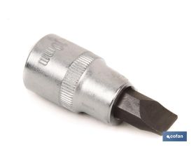 Llave de vaso de 3/8 | Fabricada en acero al cromo vanadio de alta calidad | Con punta Plana SL 12