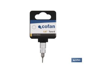 LLAVE DE VASO 1/4 CON PUNTA T-6