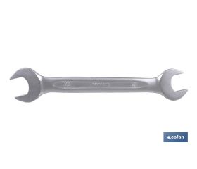 Llave fija de doble boca pulidas | Fabricada en acero al cromo de alta calidad | Medidas de 55-60 mm