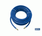 Manguera de compresor Ø8 x 12mm (Rosca macho BSP 1/4) longitud 15 Metros | Manguera azul para aire comprimido en PVC