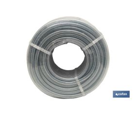 MANGUERA PVC CRISTAL C/REFUERZO 30x38mm/25m