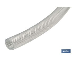 MANGUERA PVC CRISTAL C/REFUERZO 30x38mm/25m