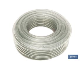 Manguera monocapa cristal | Fabricada en PVC transparente | Con varias medidas de diámetro y longitud