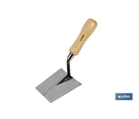 Paleta forjada modelo Alicatador | Medidas: 120 x 120 x 65 mm de longitud | Para la construcción | Mango de madera